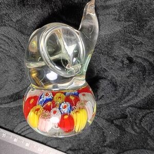 Murano Style Art Glass Millefiori Elephant Paperweight Figurine